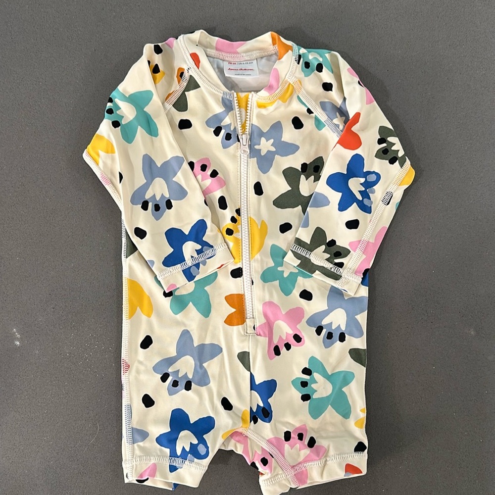 Hanna Andersson Long Sleeve Baby Rashguard Swimsuit